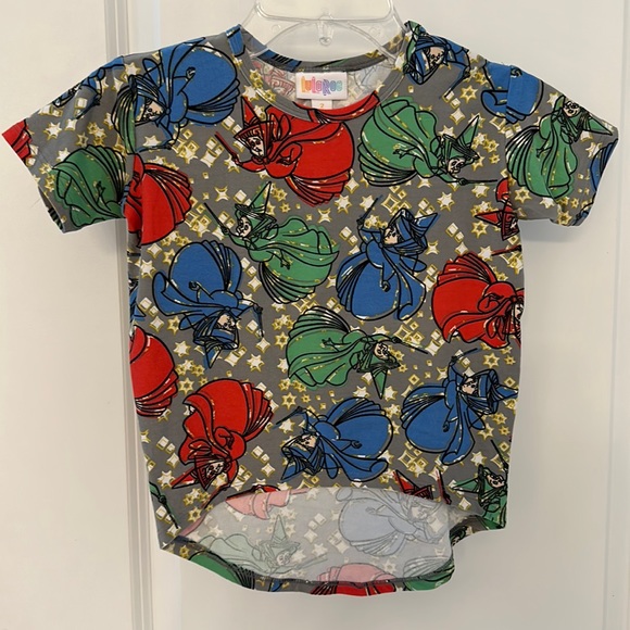 LuLaRoe Disney Gracie shirt; Flora, Fauna and Merryweather from Sleeping Beauty - Picture 1 of 4